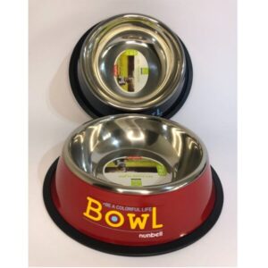COLOUR STEEL BOWL FOR PETS 22CM