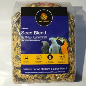 MS Birds Exotic Seed Blend for Medium & Large Parrots Birds 850 g